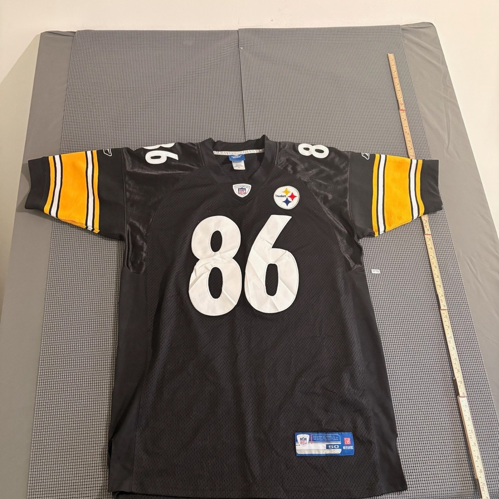 Reebok NFL Onfield Pittsburgh Steelers Hines Ward 86 Jersey Black Size 50